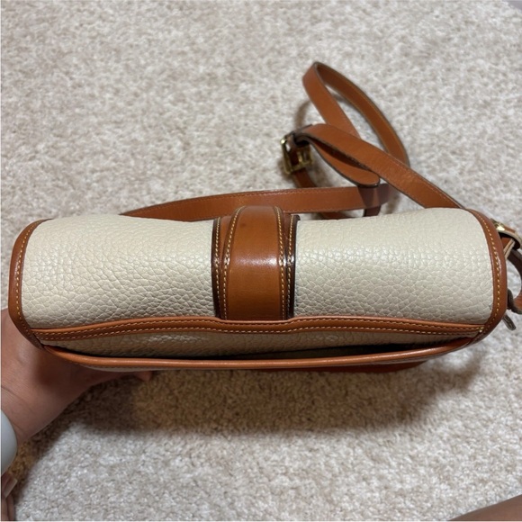 Dooney & Bourke Small Equestrian Crossbody Handbag Cream/Bone & Tan - Picture 10 of 16